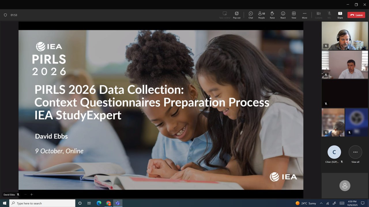 PIRLS 2026 tadqiqotining asosiy sinov jarayonlariga tayyorgarlik